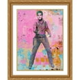 thumbnail image 2 of Stephen Chambers 19x24 Gold Ornate Wood Framed With Double Matting Wall Art Titled - Elvis Circles 2, 2 of 6