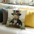 thumbnail image 3 of Patifu Throw Pillow Cover Easter Rabbit Stand In Field Of Vibrant Daisies Hold Basket Full Of Colorful Easter Eggs Throw Pillow Case,Home Decor Cushion Covers for Sofa Living Room Couch Bed 12x12in, 3 of 5