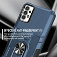thumbnail image 6 of YEYKX Case for Samsung Galaxy A13 4G, Ring Holder Kickstand Anti-Fingerprint Non-slip Anti-Drop Heavy Duty Defender Rugged Case Cover for Samsung A13 4G Phone 6.6 inches,Blue,For Galaxy A13(4G), 6 of 10