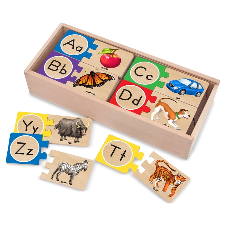 Melissa & Doug Self-Correcting Alphabet Puzzles, 52 Pieces photo 1