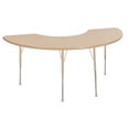 thumbnail image 1 of ECR4Kids 36in x 72in Half Moon Everyday T-Mold Adjustable Activity Table Maple/Maple/Sand - Toddler Ball, 1 of 2