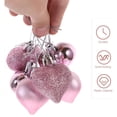 thumbnail image 7 of Hanging Heart Shaped Ornaments,12 Pcs Valentine's Day Heart Tree Ornament,Pink Hearts Baubles,Glossy Matte Glitter Heart Baubles for Valentines Christmas Wedding Anniversary Hanging Decorations, 7 of 7