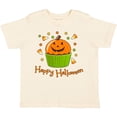 thumbnail image 3 of Inktastic Happy Halloween- cute pumpkin cupcake Boys or Girls Toddler T-Shirt, 3 of 5