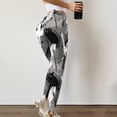 thumbnail image 4 of Gibobby Pantalones mujer Pantalones Strethcy Cintura Impresión Yoga Fitness Leggings Stretch Mujer Pantalones altos(Gris， XL), 4 of 4
