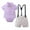 Purple + Light Gray, variant on IBTOM CASTLE Baptism Outfits for Boys Infant Baby Gentleman Formal Suit Bowtie + Romper + Suspender + Pants 4PCS Birthday Wedding Tuxedo Outfit Cake Smash Christening Clothes
