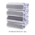 thumbnail image 3 of Oversized Velvet Bath Towel Set | 4 Pack Thick Absorbent Fast Drying Soft Polyester | 55x27 Inch | Blue Green Gray Pink Coffee Colors | Durable Luxury Household Shower Gym Beach Use, 3 of 6