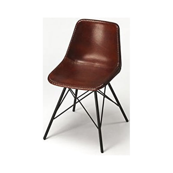Butler Specialty Company, Inland Leather Side Chair, Medium Brown