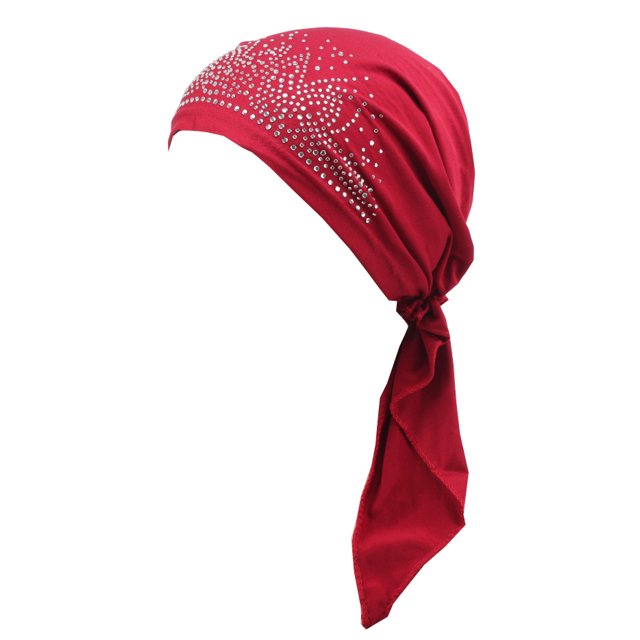 Gorro de quimioterapia con puntera perforada en caliente de tejido de poliéster elástico para mujer