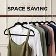 thumbnail image 3 of Beddora Black Velvet Hangers 50 pack, Heavy Duty Space Saving Closet Hangers for Coat, Shirt, Dress, Suit, Adult, 3 of 7