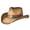 Khaki, variant on Cowboy Hats for Women Men Straw Wide with Shapeable Brim Cowboy Hat for Womens