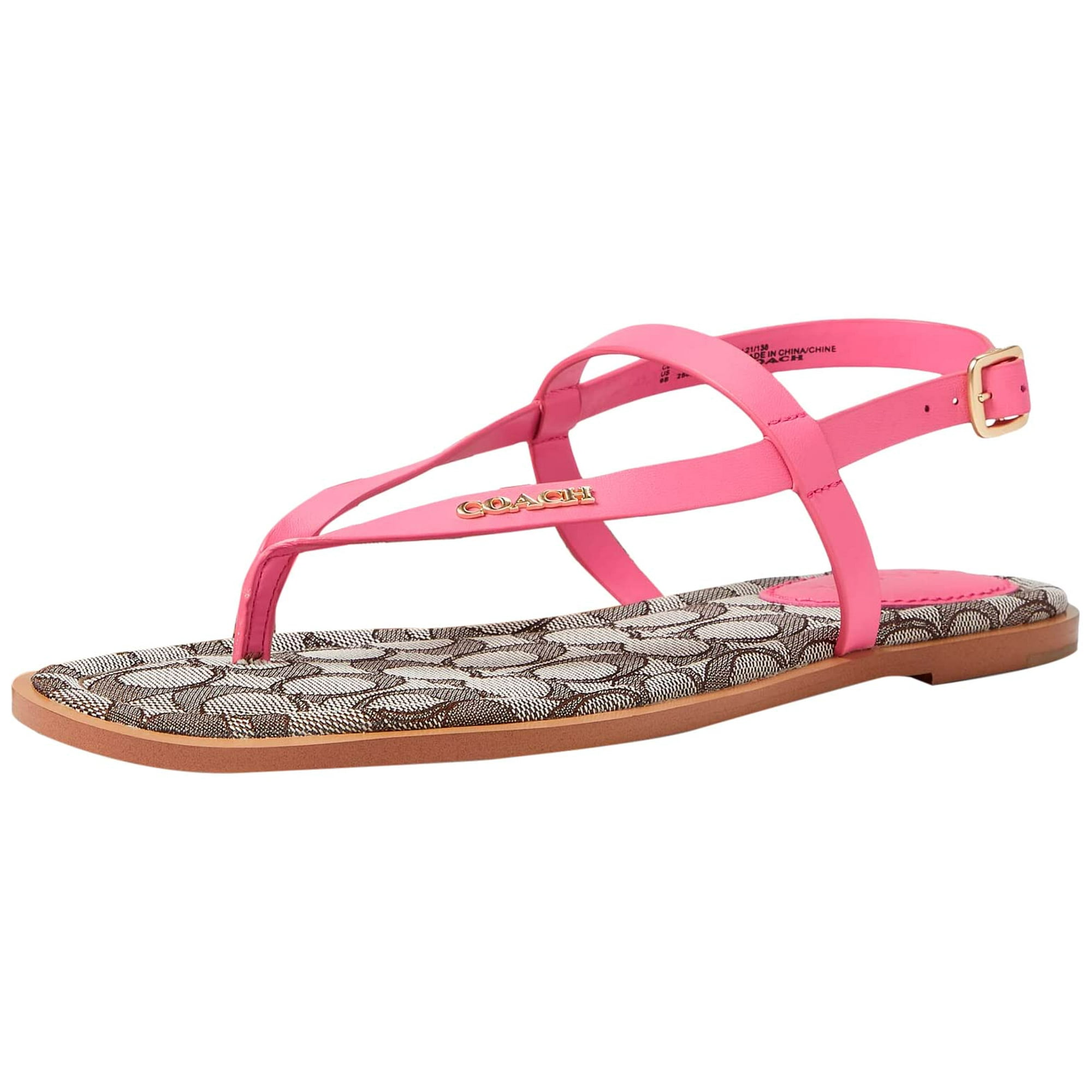 COACH Women's Josie Leather Sandals Pink 5 B - Medium | Walmart Canada