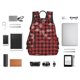 thumbnail image 4 of Disketp Red Buffalo Plaid Mochila Ligera e Impermeable, Mochila de Día Resistente para Viajes, Senderismo y Uso Diario para Hombre y Mujer, 4 of 7