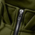 thumbnail image 7 of Wutalume Men's Sweat Jacket with Hood Leisure Hooded Jacket Zip Hoodie, Casual Sweatshirt Jacket for Winter, Plain Design with Pockets, Ideal for Men's Daily and Outdoor Use,Army Green L, 7 of 7