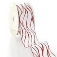 thumbnail image 2 of Ribbon Traditions 2 1/2" Wired Ribbon Red Glitter Wave - 25 Yards, 2 of 3