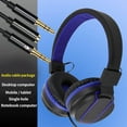 thumbnail image 2 of destyer Wired Headphone Home Hotel Net Bar Over Ear Headset Stereo Sound Adjustable Gaming Earphone, Blue, 2 of 8