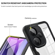 CCSamll for Xiaomi Redmi Note 13 Pro+ Plus 5G Clear Case with Screen Protector, Full Body Protective Soft TPU Rugged Bumper Slim Case Shockproof Phone Cover for Redmi Note 13 Pro Plus 5G QC Pink