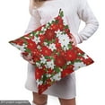 thumbnail image 4 of Ambesonne Christmas Fabric by the Yard Upholstery, Holly Mistletoe, 2 Yards, White Red Green, 4 of 4
