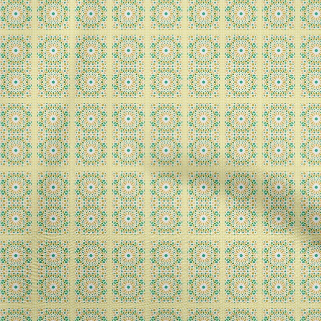 oneOone Velvet Yellow Fabric Arabic Moroccan Sewing Craft Projects Fabric Prints By Yard 58 Inch Wide