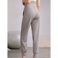 thumbnail image 4 of Biezeib Women Spring Autumn Baggy Pants Solid Color Elastic Waist Sweatpants Jogger Pants, 4 of 6