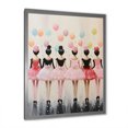 thumbnail image 2 of Designart "Pink Pop Art Ballet Girls" Fashion Framed Wall Art - Glam Pink Ballet Hallway Framed Wall Art Decor, 2 of 6