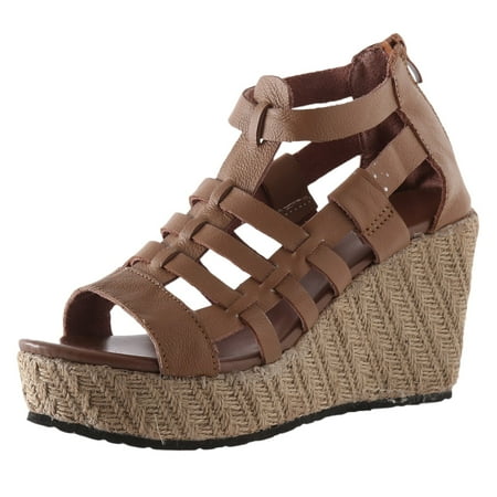 

Sandals Women Fashion Platform Wedge Sandals Shoes Dressy Casual Summer Open Toe Ankle Strappy Espadrille Platform Platform Shoes Fish Mouth Wedge Sandal Shoes For Women Sandals Wedges