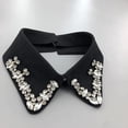 thumbnail image 5 of Cuello Falso Negro Elegante y Desmontable con Piedras de Cristal para Blusas de Mujeres, 5 of 5