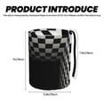thumbnail image 3 of Wukai 3d Black and White Checkerboard Tunnel Print Car Trash Can - Easy to Clean Hanging Garbage Bin - Removable Liner - Leak-Car Garbage Can - Waterproof Trash Can for Car and SUV, 3 of 7