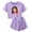 Purple, variant on Princess Girl`s Graphic Aphmaus Print T-Shirt and Shorts Set for Toddler and Big Kids Outfit Casual Tracksuit