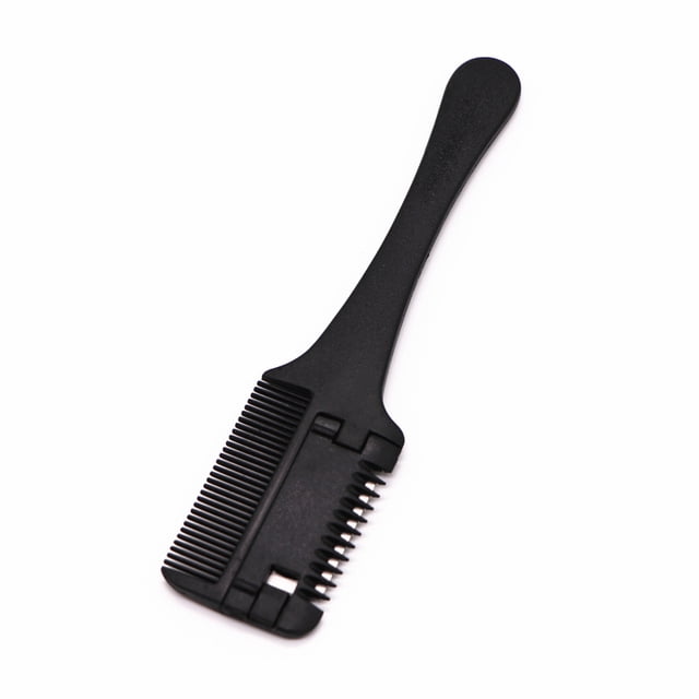 Peine de afeitar Peine de pelo más delgado Peluquería Peine de afeitar Peine de afeitar de corte de pelo Herramienta de peine de afeitar de peluquería de doble cara para cortar y peinar el cabello