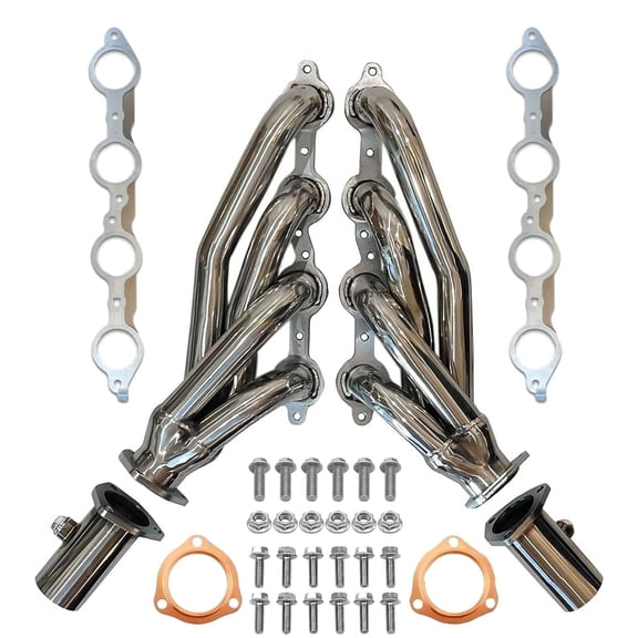 Certified Automotive Experts LS Swap Shorty Exhaust Headers with Gaskets, Stainless Steel, Compatible with Chevy Silverado 1999-2006, Fits LS1 LS2 LS3 V8 Engines