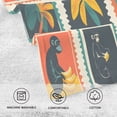 thumbnail image 5 of Yayeee 2 Pack Hand Towels for Bathroom 100% Cotton 16" x 28" Soft Absorbent Kitchen Towel, Jungle Stamp, 5 of 7