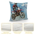 thumbnail image 4 of Orinice Dirt Bike Graphic Decorative Throw Pillow Cover for Home Couch Living Room Bed Sofa - Short Plush Material, Invisible Zipper Design, 1PC 22x22in, 4 of 5
