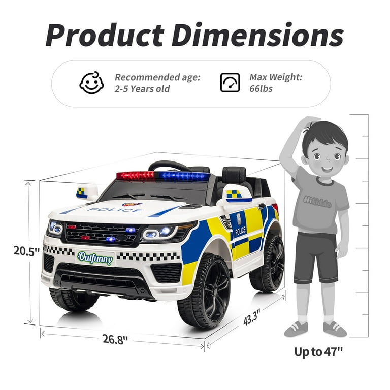 police car 12 volt cars for kids