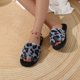 thumbnail image 3 of Nuevas Zapatillas de felpa con estampado de leopardo ins, zapatillas de algodón con tiras cruzadas, pantuflas de piel cálidas para el hogar para otoño e invierno, 3 of 5