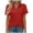 *Red, variant on VBVC Women's V-Neck Collared T-Shirt , Ladies' Short Sleeve Casual Summer Top , Loose Fit Breathable Blouse For Women,Black,S-2XL