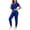 02# Blue, variant on Women V-Neck Scrub Set Loose Fit Multi-Pocket Nursing Jumpsuit Women's Workwear Stretch Cotton Comfortable Uniform for Medical Clinic Hospital S-2XL