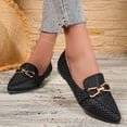 thumbnail image 6 of KIJBLAE Women's Plus Size Pointed Toe Closed Toe Loafers, Slip On Low Heel Soft Sole Casual Flat Shoes Black 38, 6 of 9