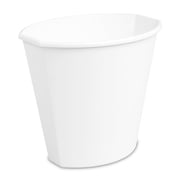 Sterilite Small Bathroom Trash Can, 2.5 Gallon Plastic Garbage Bucket Bin with No Lid, White