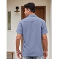 thumbnail image 5 of COOFANDY Men's Retro 50S Bowling Shirts Casual Button Down Short Sleeve Hawaiian Shirts, 5 of 6