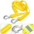thumbnail image 3 of KAKOWELY 4.8m 5 Ton Car Trailer Rope Practical Outdoor Emergency Kit Polyester Double Layers Thicken Tow Rope (Yellow),188.98"X1.69"X0.04", 3 of 5
