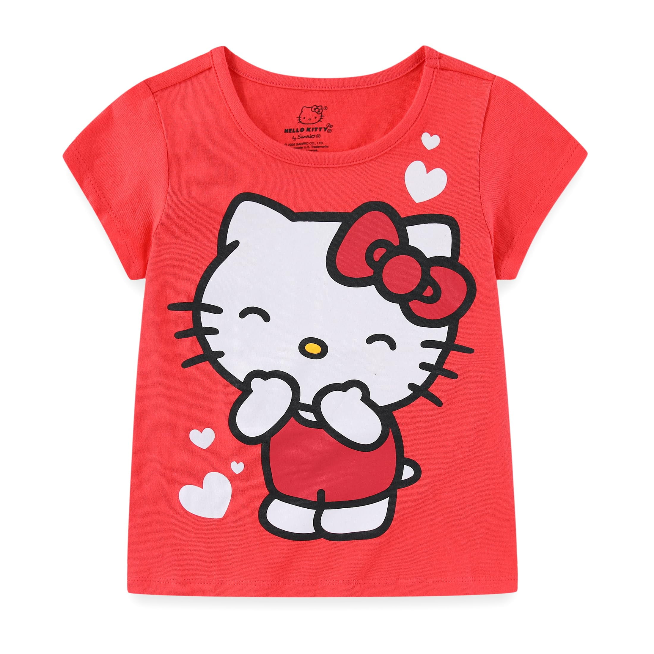 Hello Kitty Sanrio Short Sleeve T-shirt (Girls), 4 Pack, Sizes 4-12