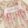 thumbnail image 4 of Little Sister Newborn Outfit Baby Girl Jumpsuit Long Sleeve Romper Lil Sis Onesie Infant Coming Home Clothing, 4 of 4