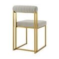 thumbnail image 6 of Anastasia Dining Chair with Gold Brushed Stainless Steel and Taupe Fabric - Set of 2, 6 of 9