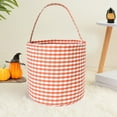 thumbnail image 4 of Halloween Candy Basket with Handle - Foldable Plaid Trick or Treat Bucket for Party Decor & Gift Collection, 4 of 6