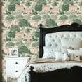 thumbnail image 2 of Cottagecore Peel and Stick Wallpaper 23.6in x 9.8ft Vintage House Tree Soft Green Pink Tones Contact Paper Vinyl Waterproof Self Adhesive Wall Paper for Bedroom Shelf Cabinet Renter Friendly, 2 of 8