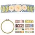 thumbnail image 2 of Coofit Embroidery Kit Creative Fish Floral Needlework Kit DIY Hair Clip with Hoop, 2 of 10