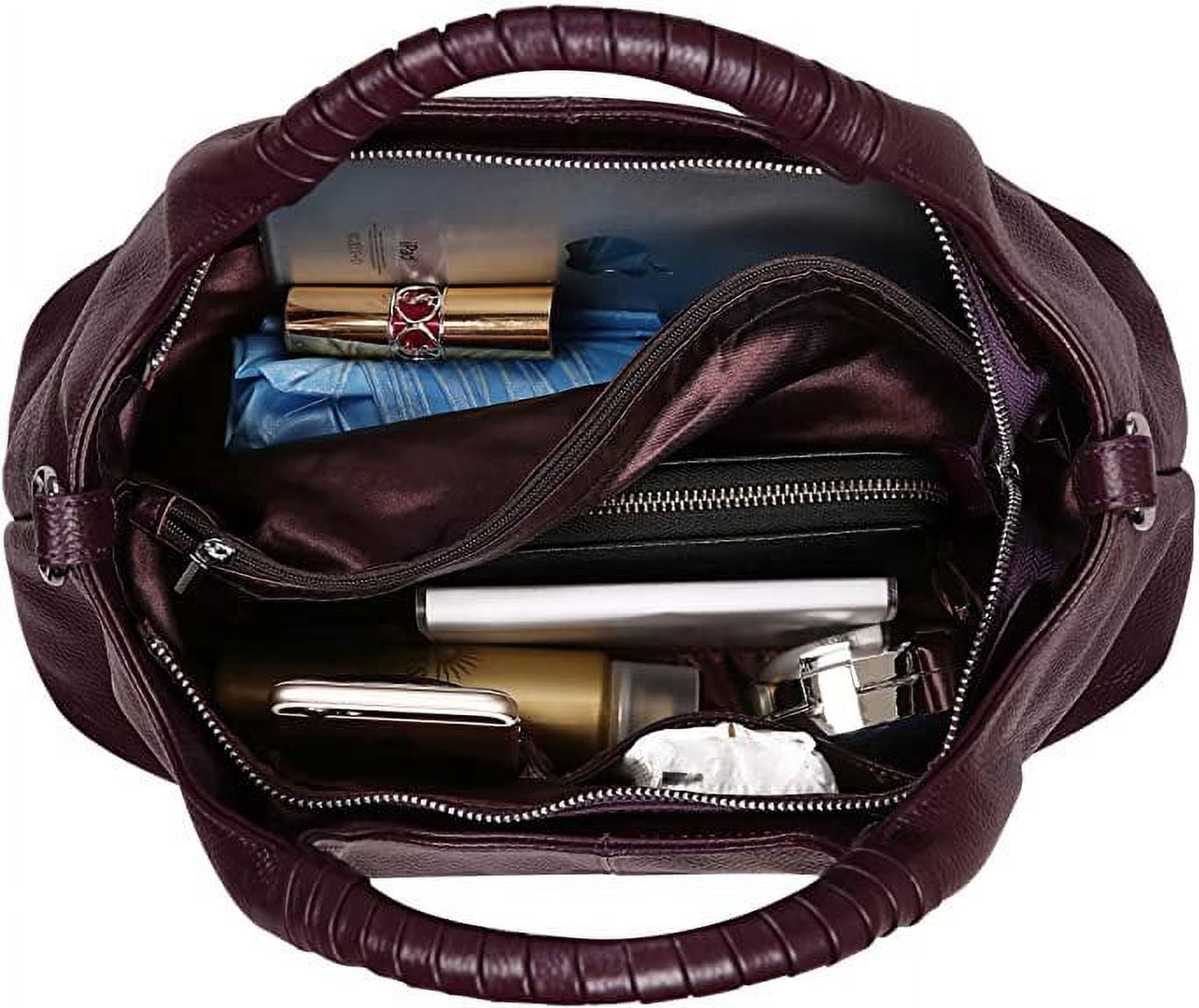 JUYGO Women Satchels Genuine Leather Top Handle Handbags Work Tote Shoulder Bags Crossbody Purses