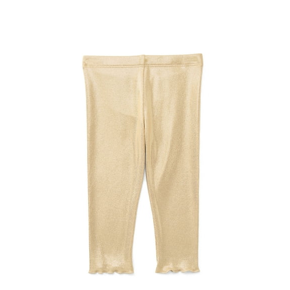 Garanimals Baby Girls Holiday Foil Leggings with Lettuce Edge, Sizes 0-24 Months