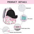thumbnail image 4 of "Flamingo Print Backpack Gift - Waterproof 15 Inch Laptop Bag, Spacious School Bookbag for College Students", 4 of 6