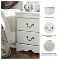 thumbnail image 3 of Signature Design by Ashley Anarasia 2-Drawer Nightstand – White Louis Philippe Style, Sleek Bedside Table with Pewter Hardware & Smooth-Gliding Drawers, 3 of 6